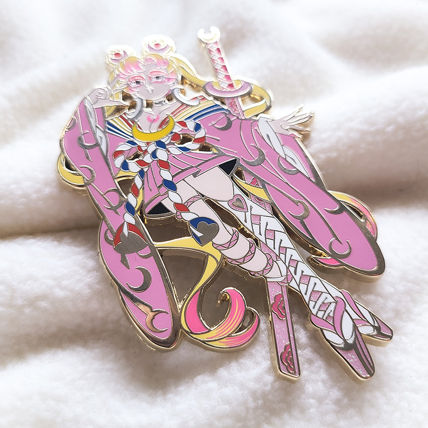 SAMURAI MOON JUMBO ENAMEL PIN