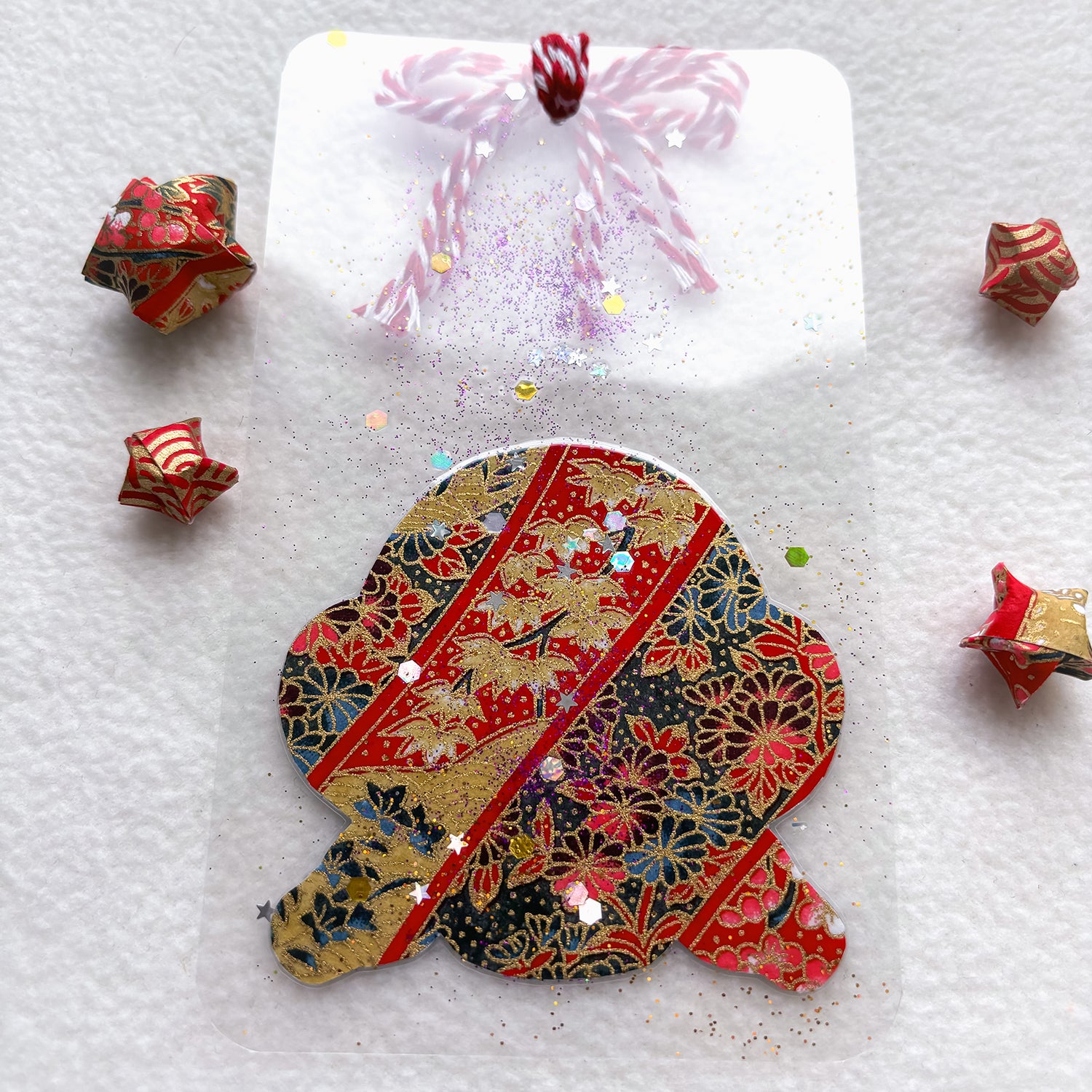 SAILOR MARS DARUMA CLEAR HANDMADE BOOKMARK