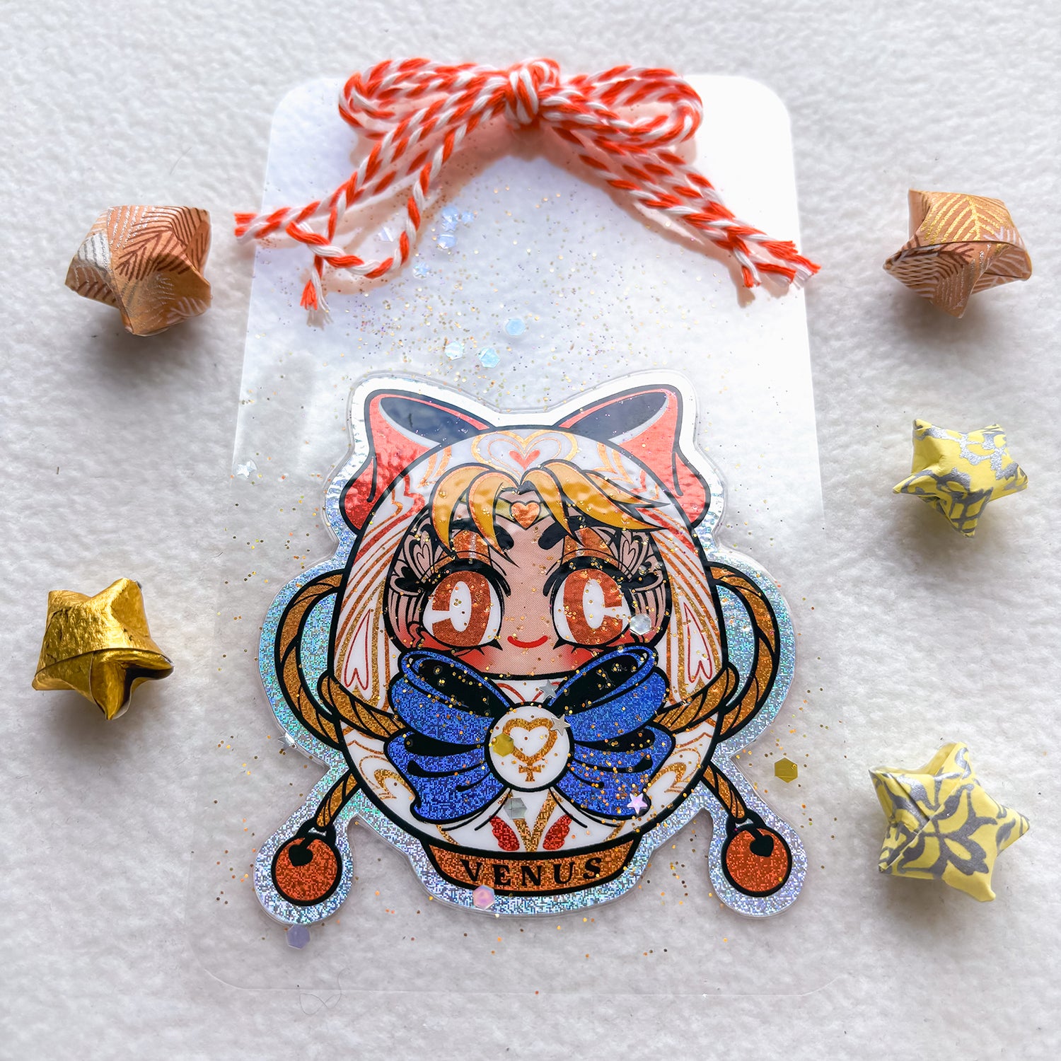 SAILOR VENUS DARUMA CLEAR HANDMADE BOOKMARK