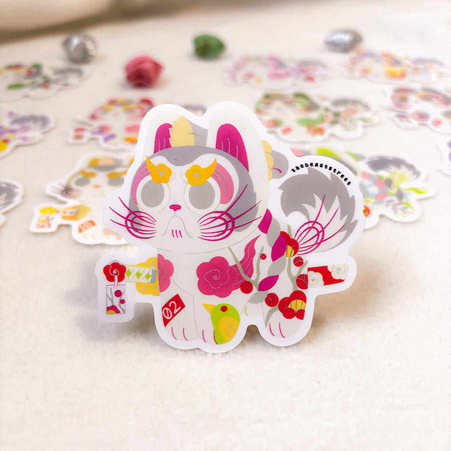 FEBRUARY HANAFUDA INU HARIKO STICKER