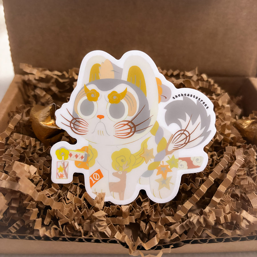 OCTOBER HANAFUDA INU HARIKO STICKER