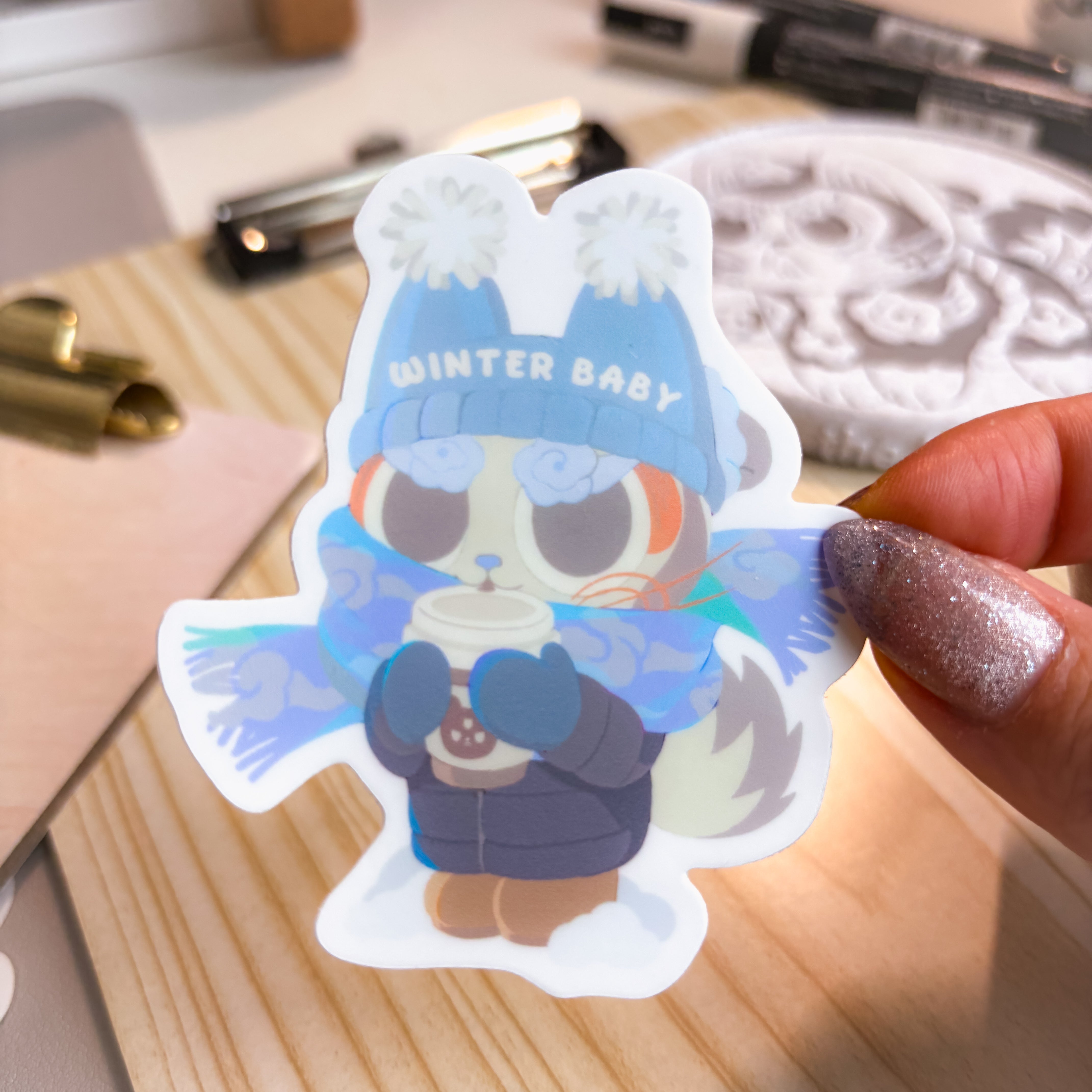WINTER BABY INU HARIKO STICKER