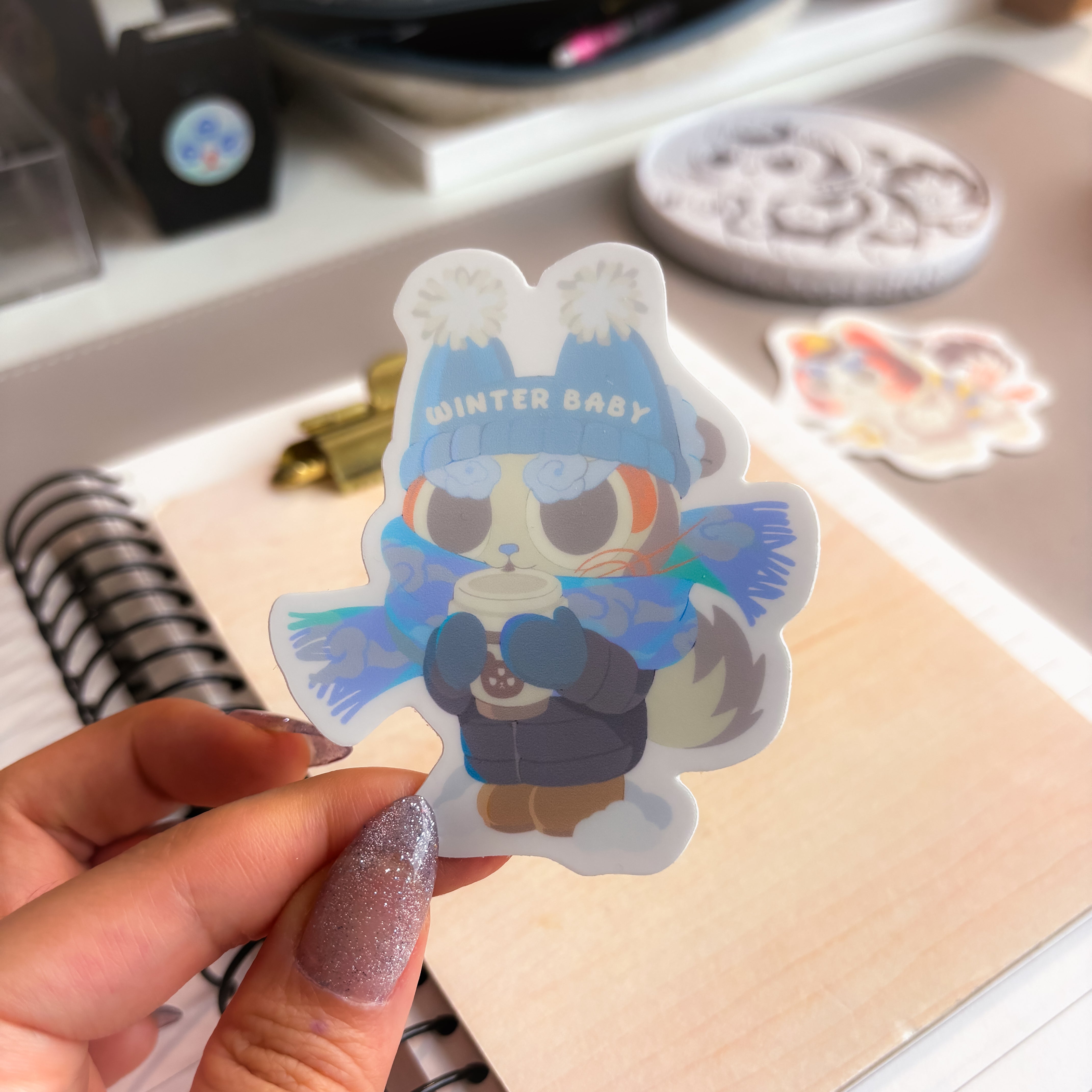 WINTER BABY INU HARIKO STICKER