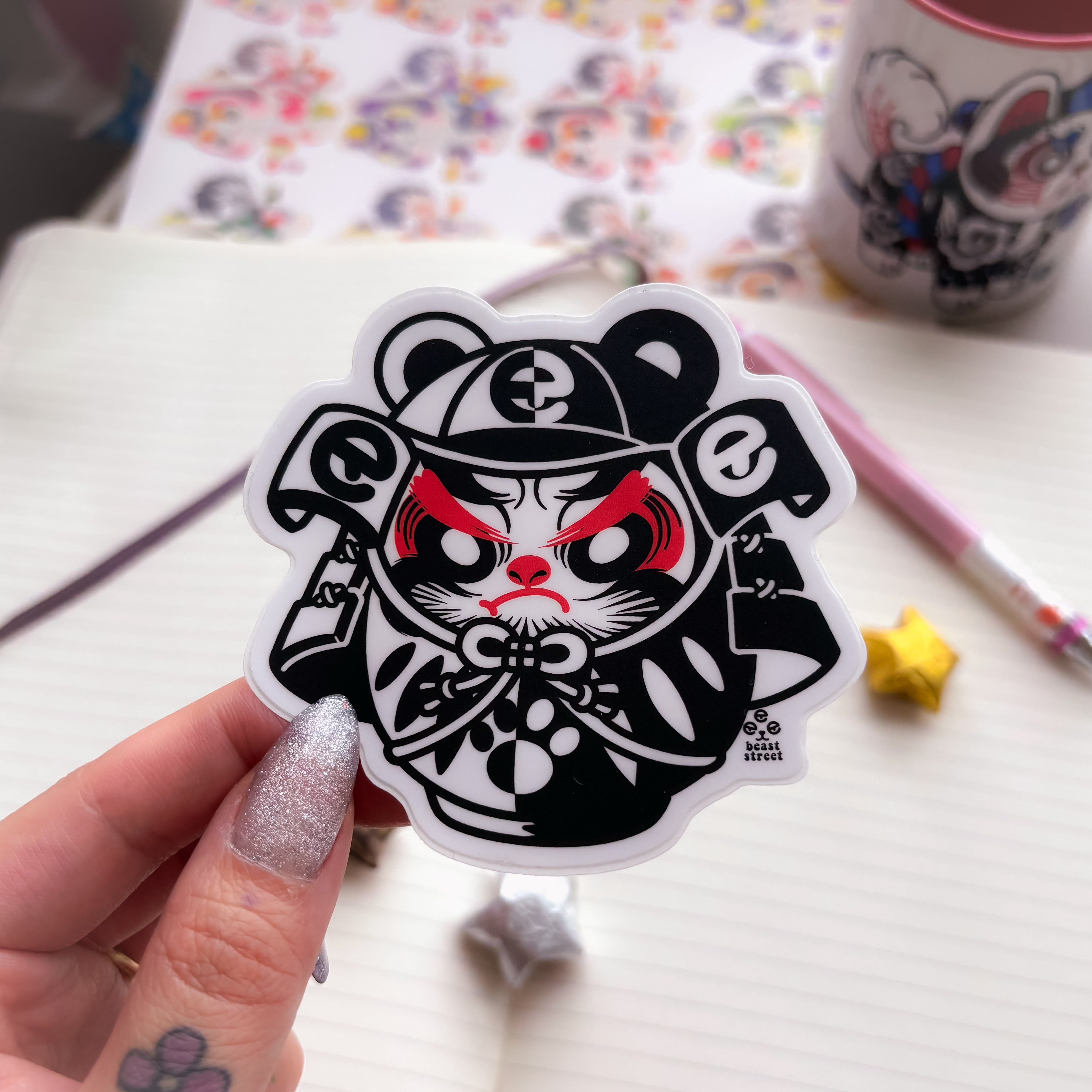 PANDA DARUMA STICKER