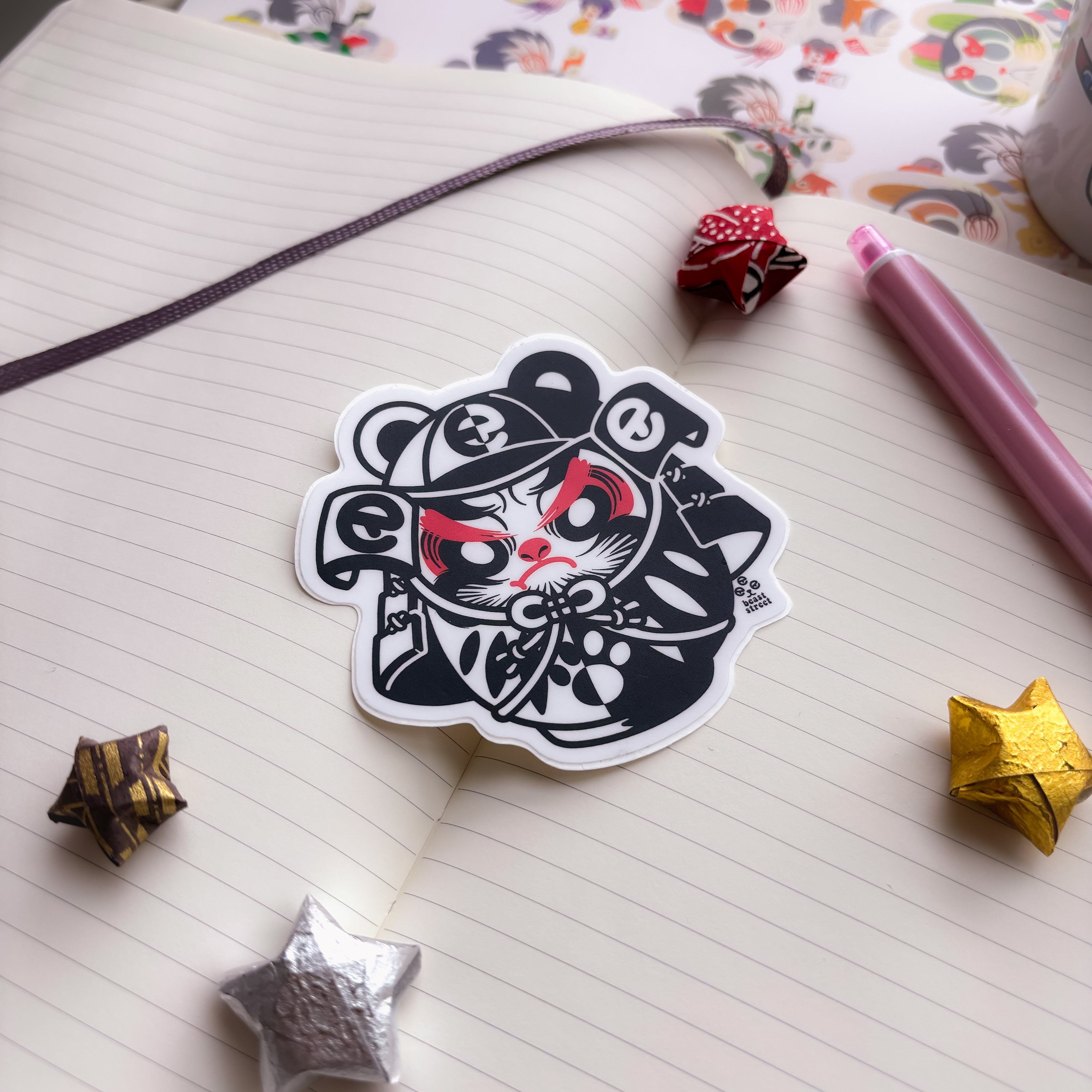 PANDA DARUMA STICKER