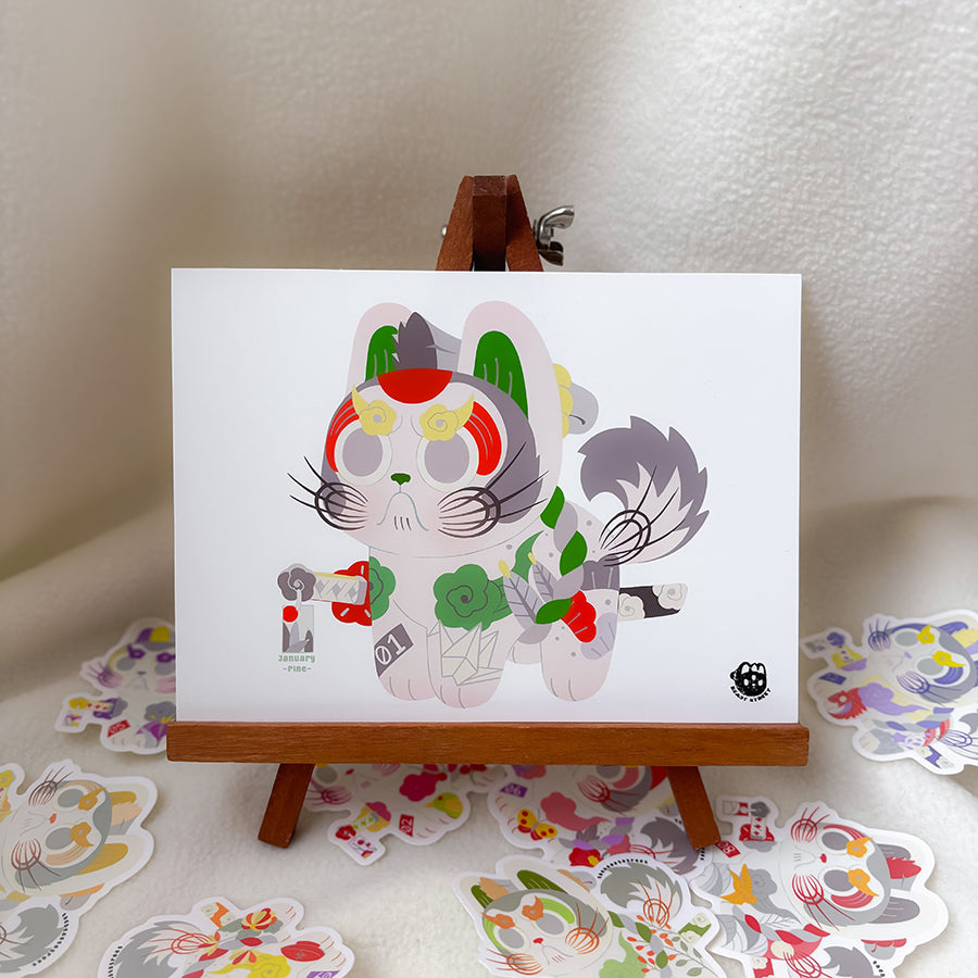 JANUARY HANAFUDA INU HARIKO MINI PRINT