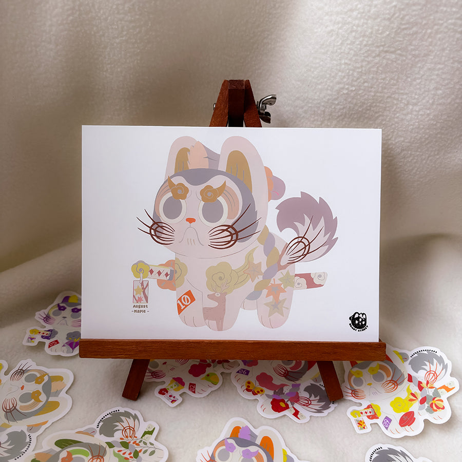OCTOBER HANAFUDA INU HARIKO MINI PRINT