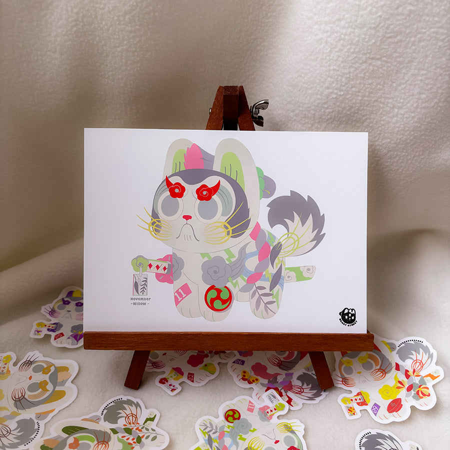 NOVEMBER HANAFUDA INU HARIKO MINI PRINT