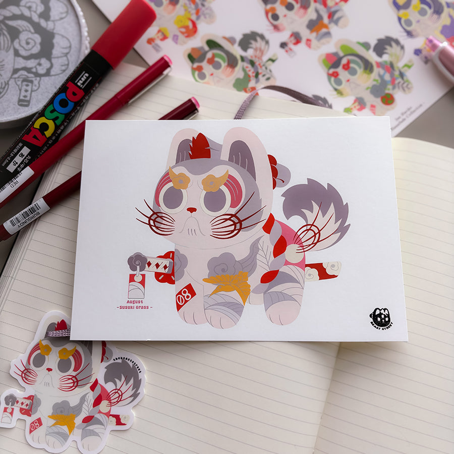 AUGUST HANAFUDA INU HARIKO MINI PRINT
