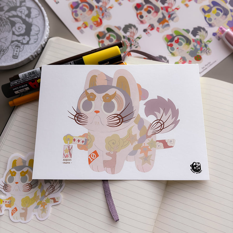 OCTOBER HANAFUDA INU HARIKO MINI PRINT
