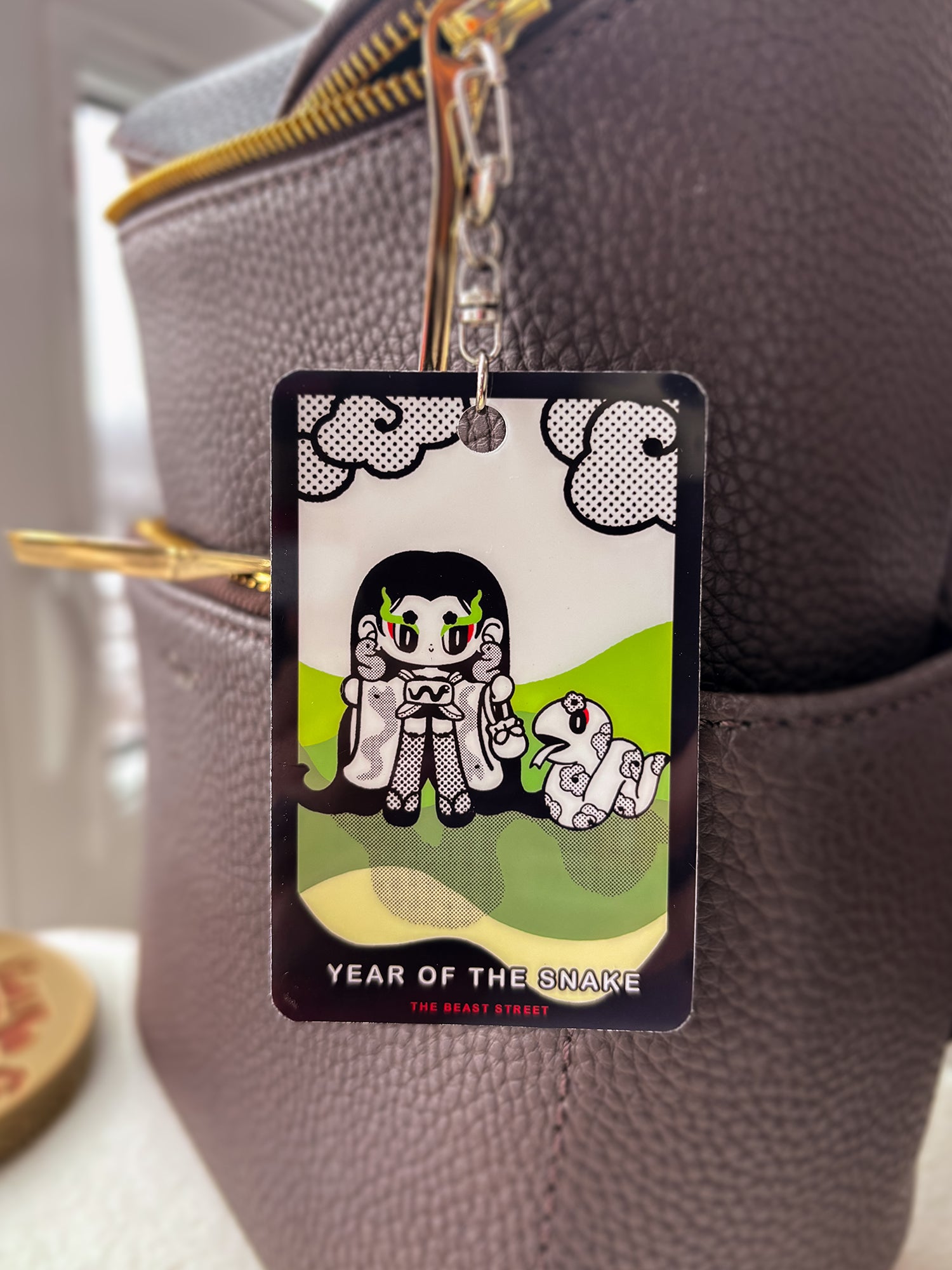 YEAR OF THE SNAKE CARD KEYCHAIN
