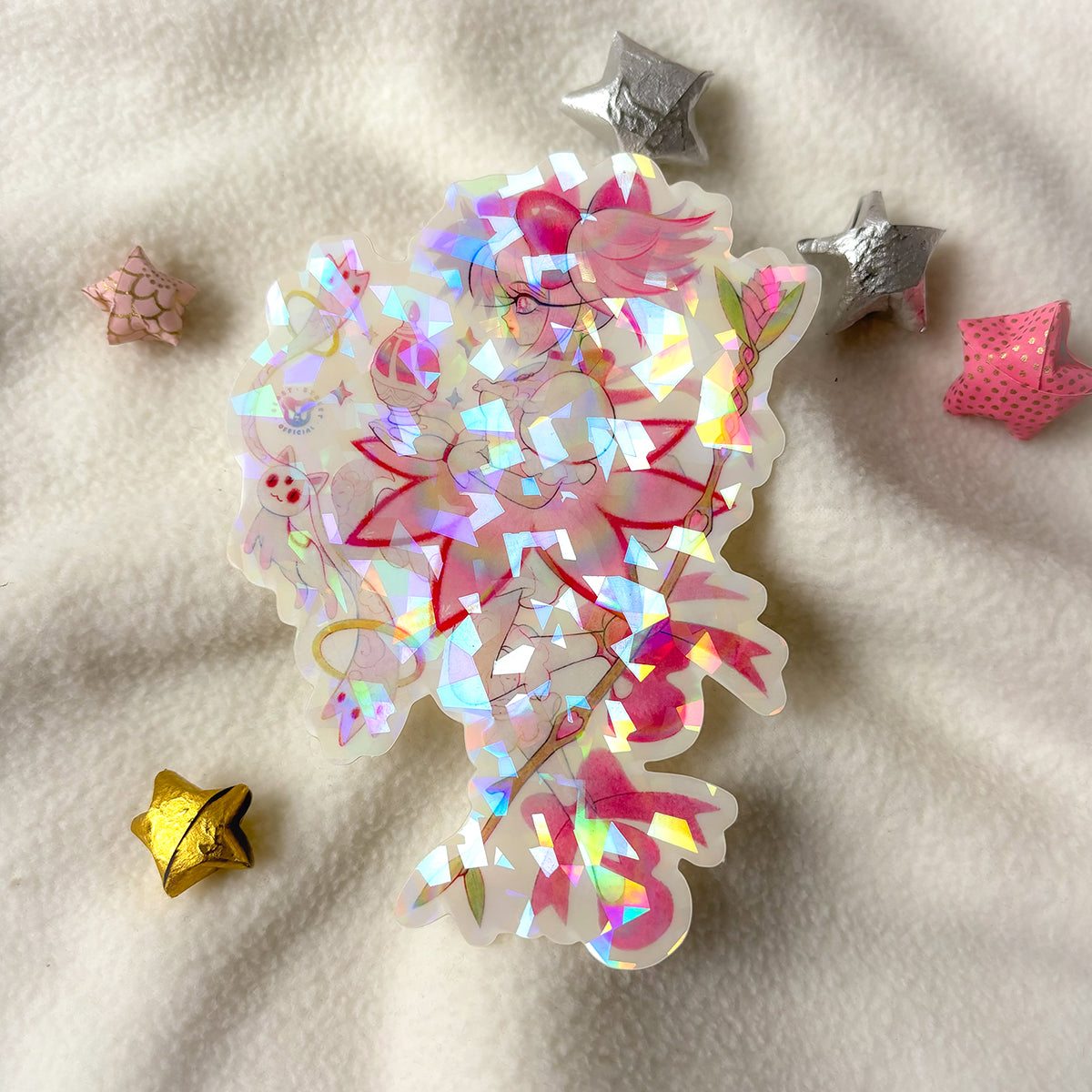 MAGICAL GIRL MADOKA SPARKLE TRANSPARENT STICKER