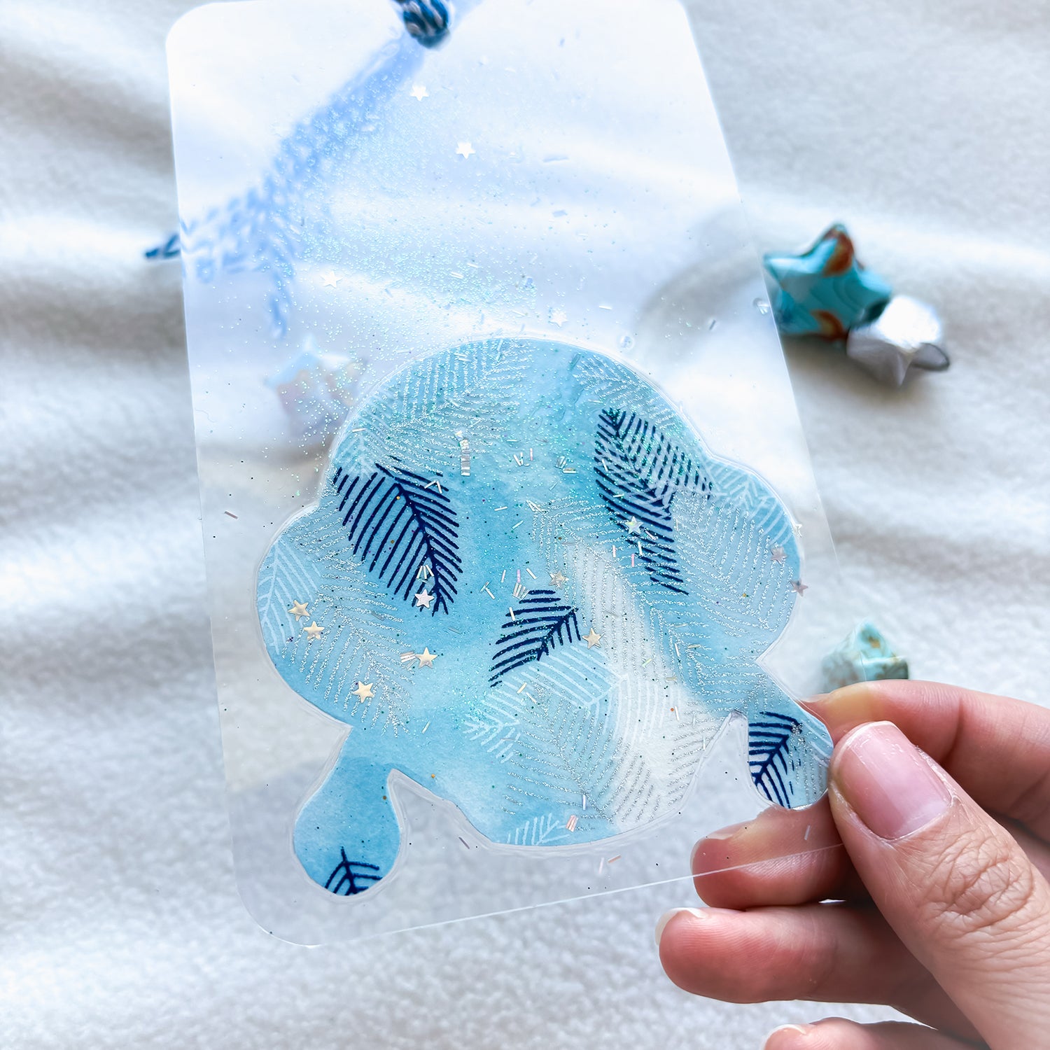 SAILOR MERCURY DARUMA CLEAR HANDMADE BOOKMARK