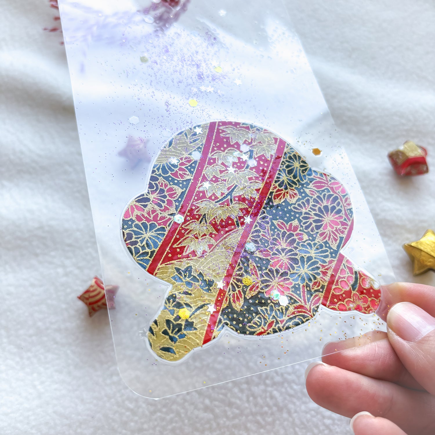 SAILOR MARS DARUMA CLEAR HANDMADE BOOKMARK