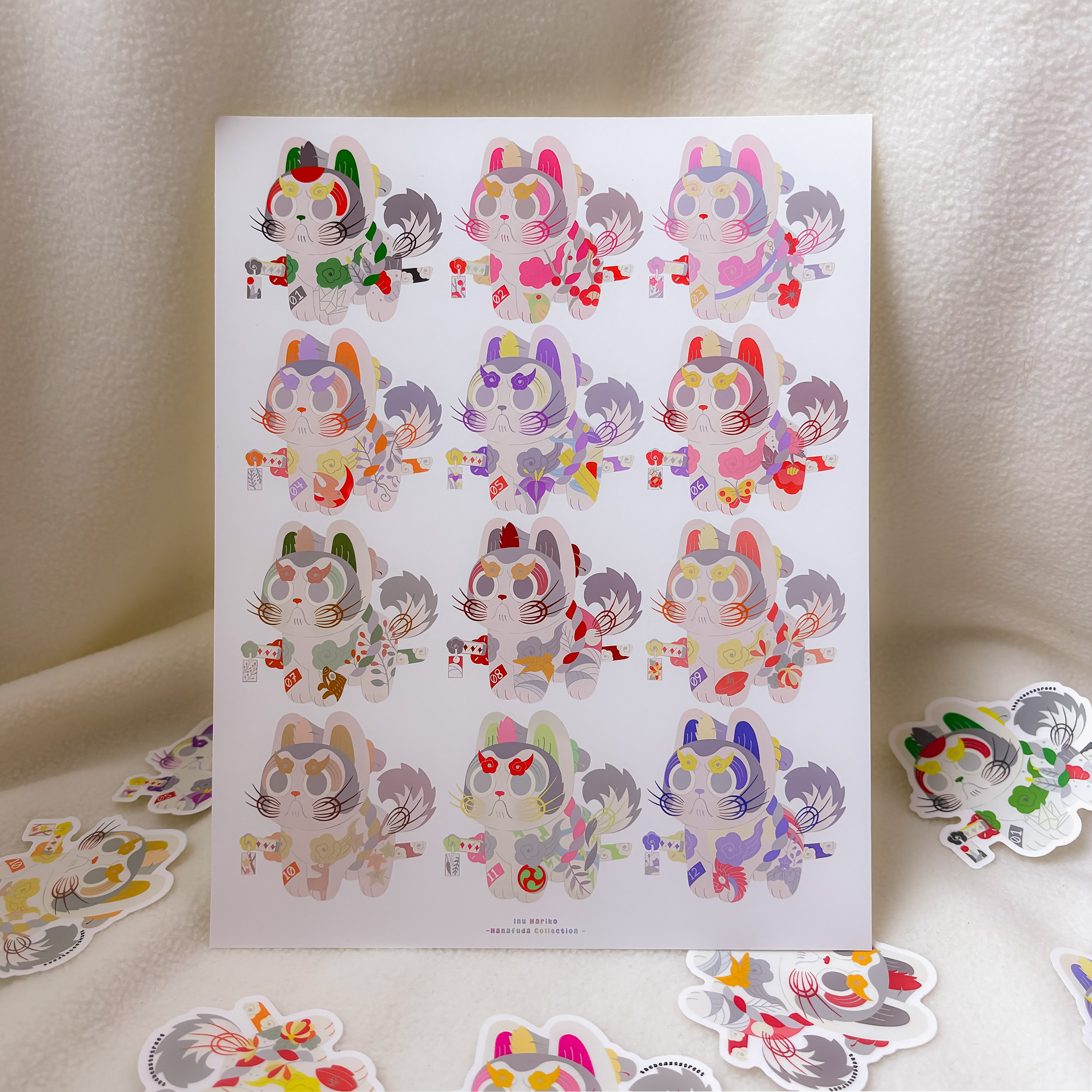 ALL HANAFUDA INU HARIKO PRINT