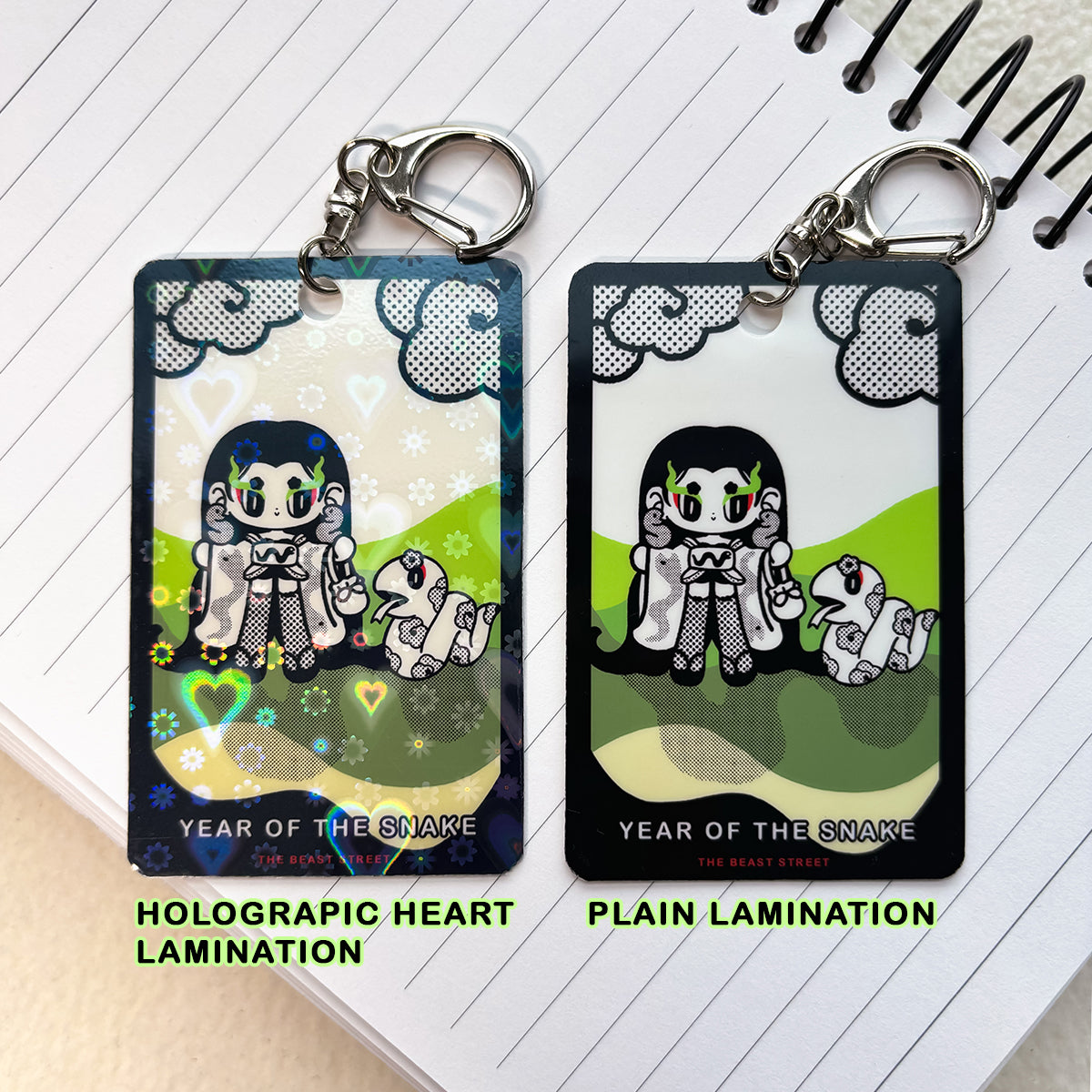 YEAR OF THE SNAKE CARD KEYCHAIN