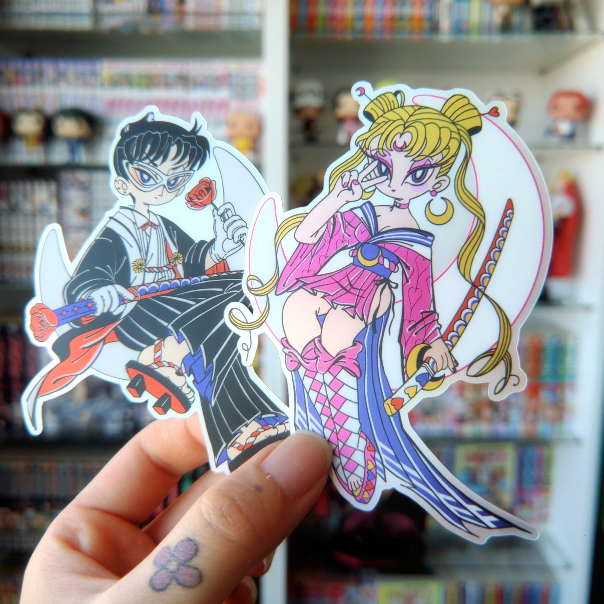 SAMURAI MOON STICKER SET