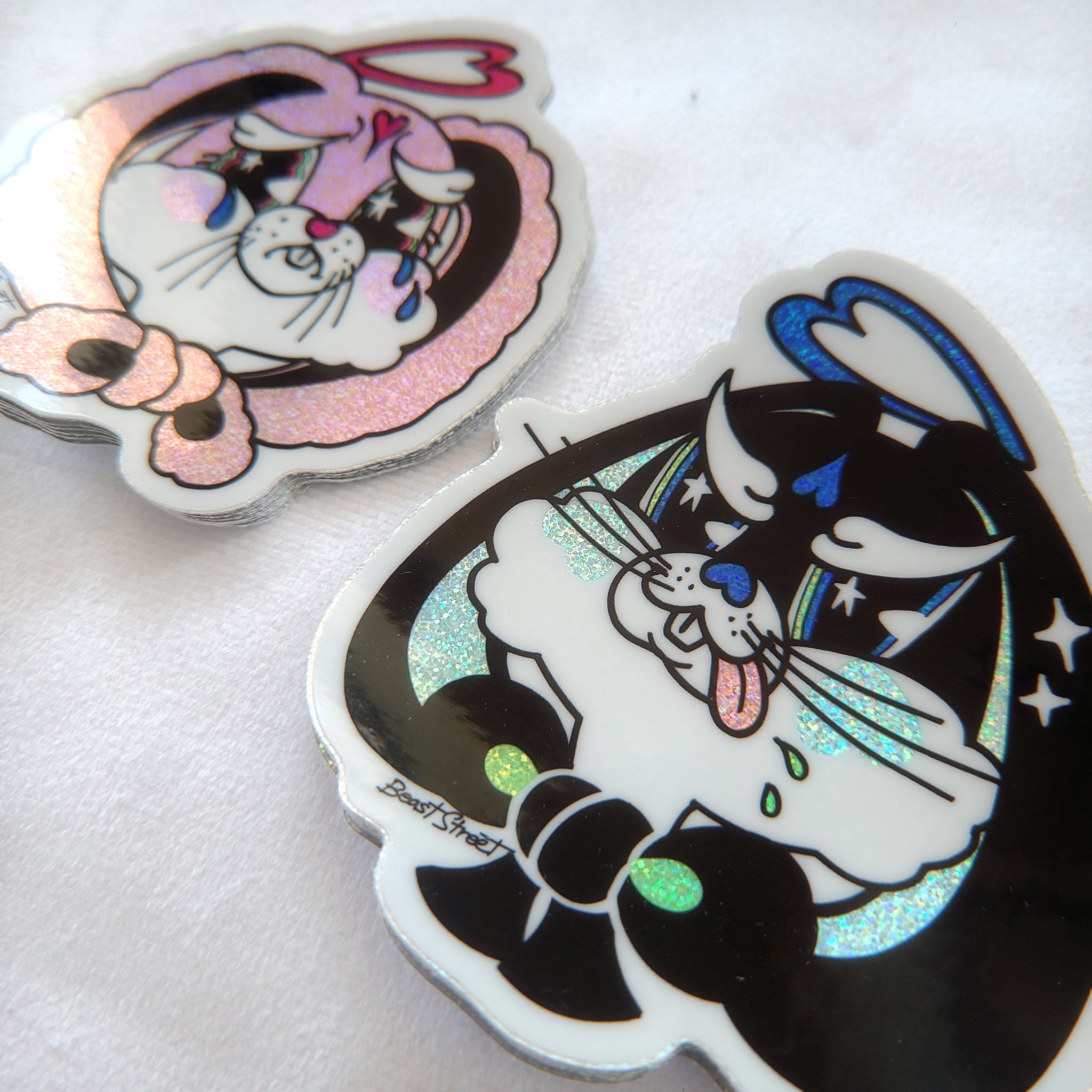 HEART SPADES BUNNY STICKER SET