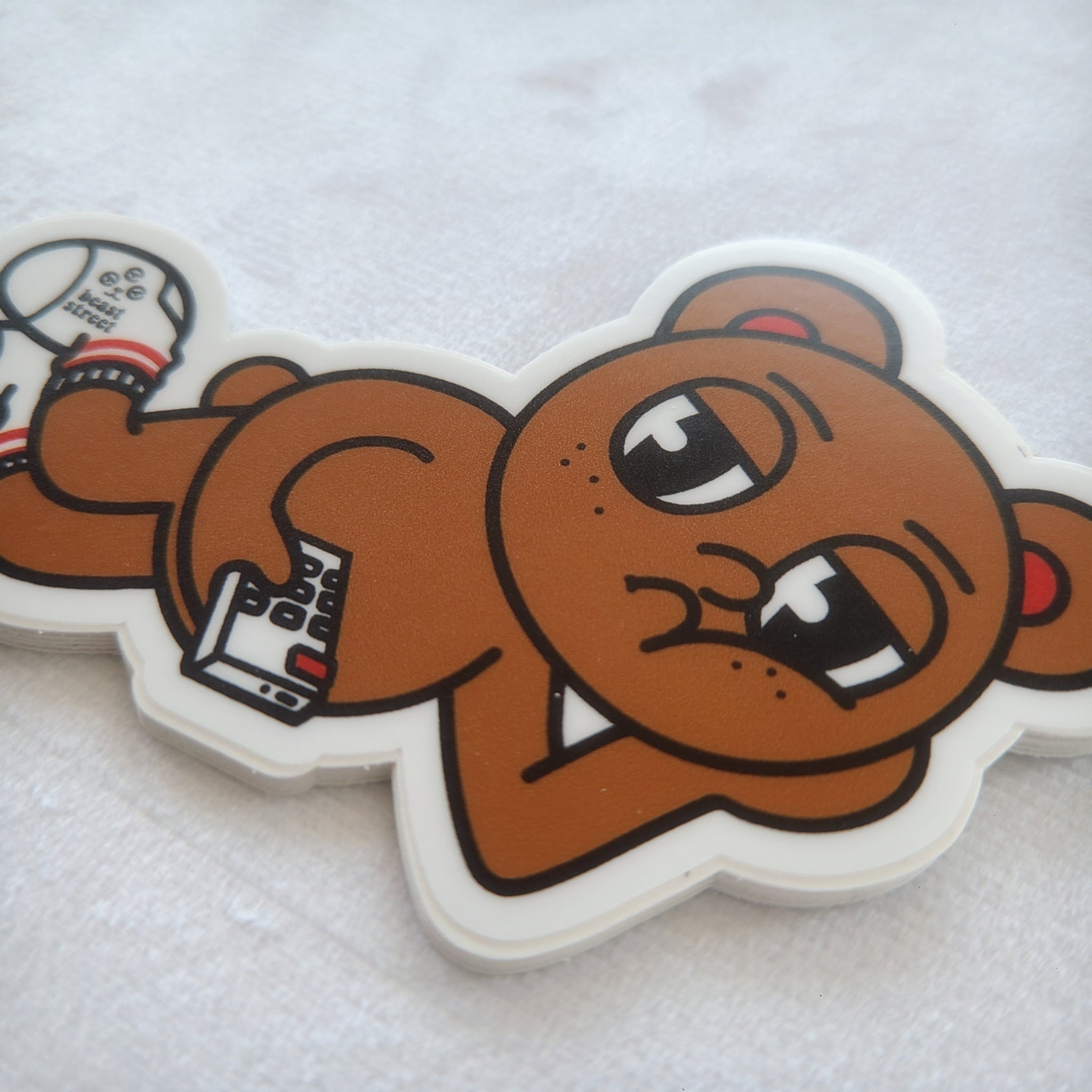 LAZY BEAR STICKER