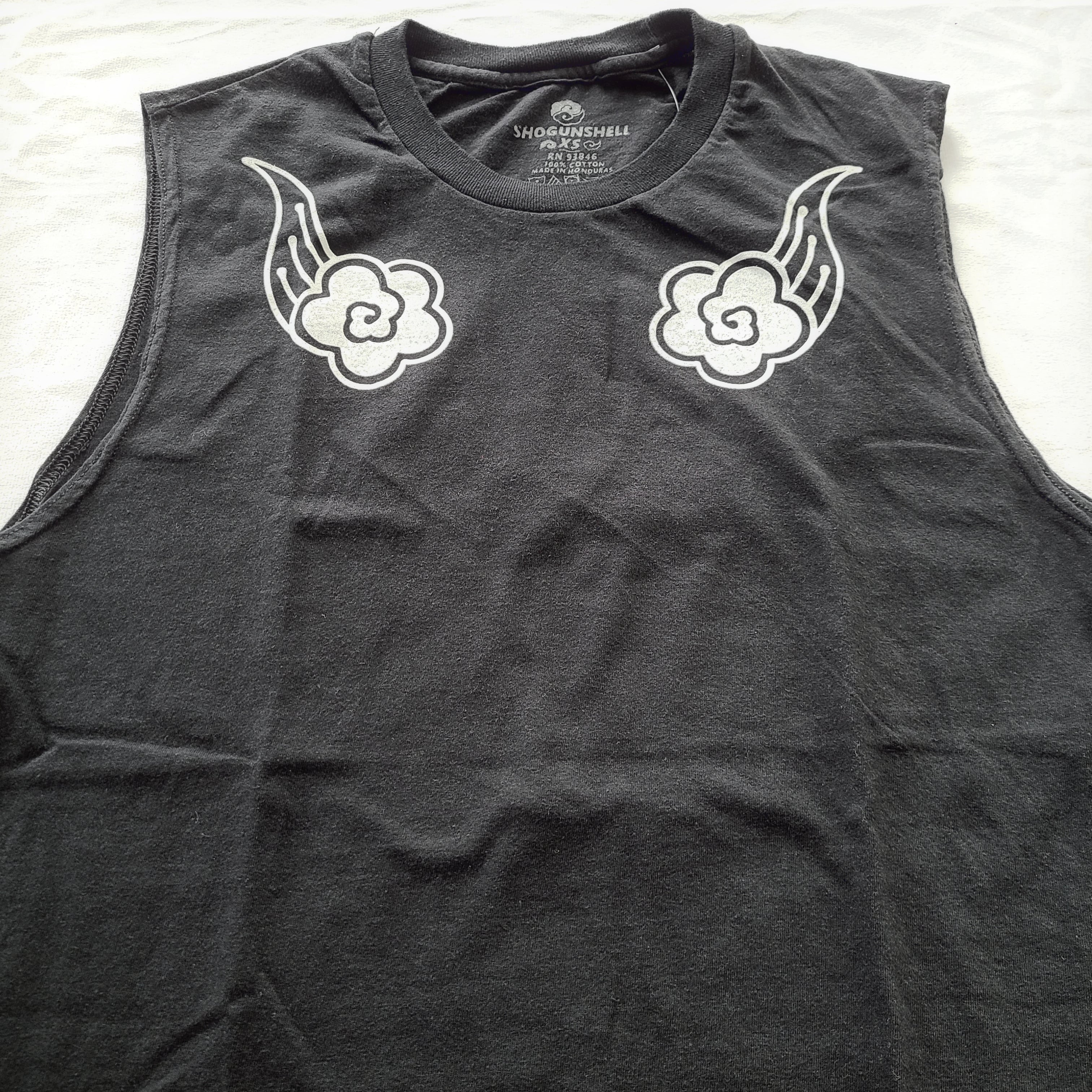 CLOUD BLOSSOM MUSCLE T (BLACK)