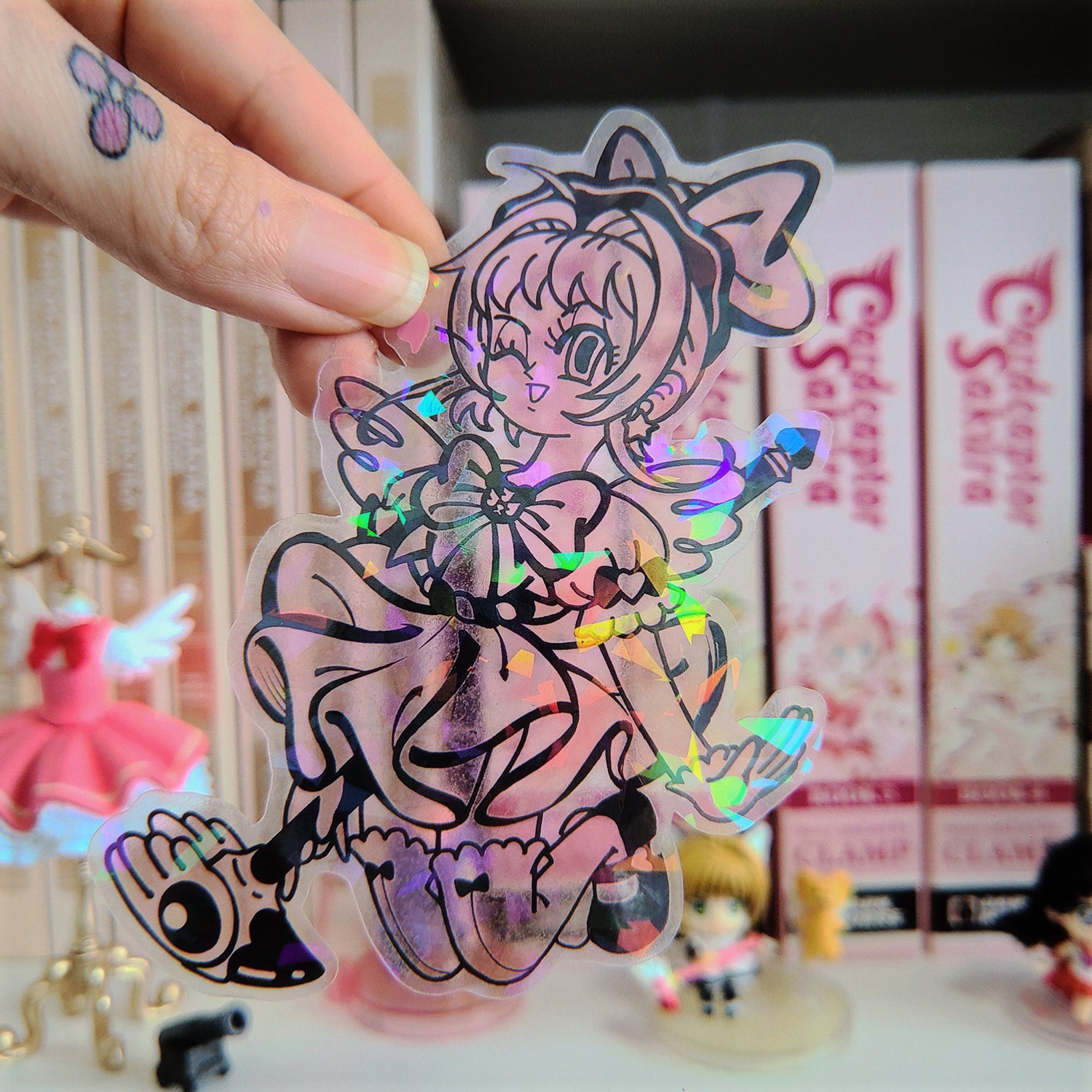 TOON SAKURA TRANSLUCENT HOLOGRAPHIC STICKER