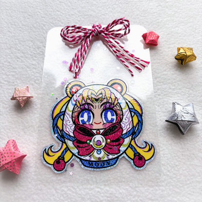 SAILOR MOON DARUMA CLEAR HANDMADE BOOKMARK