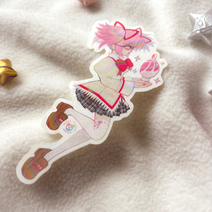 SCHOOL UNIFORM MADOKA MATTE TRANSPARENT STICKER