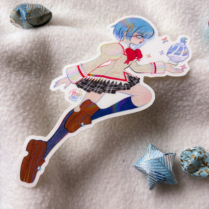 SCHOOL UNIFORM SAYAKA MATTE TRANSPARENT STICKER