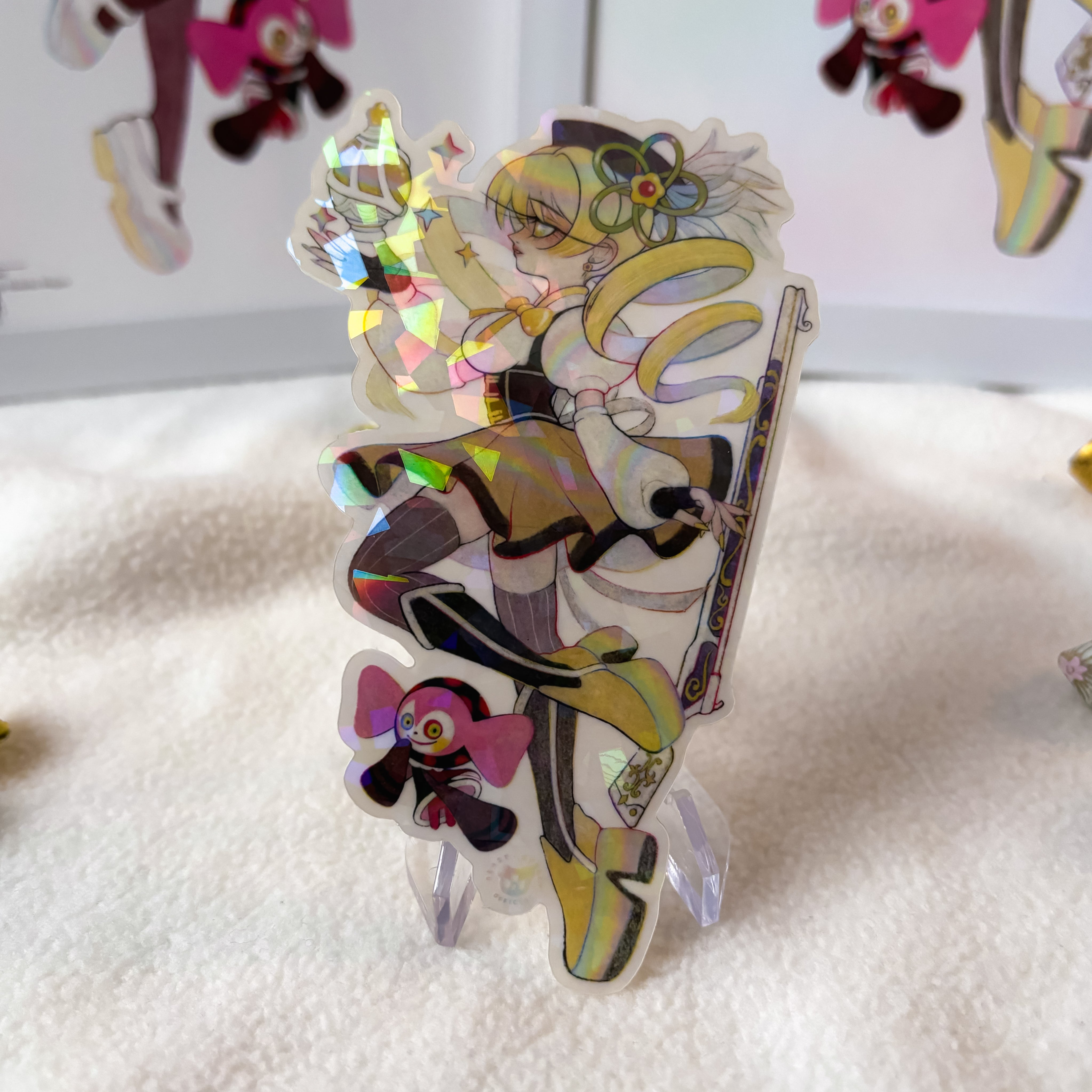 MAGICAL GIRL TOMOE SPARKLE TRANSPARENT STICKER