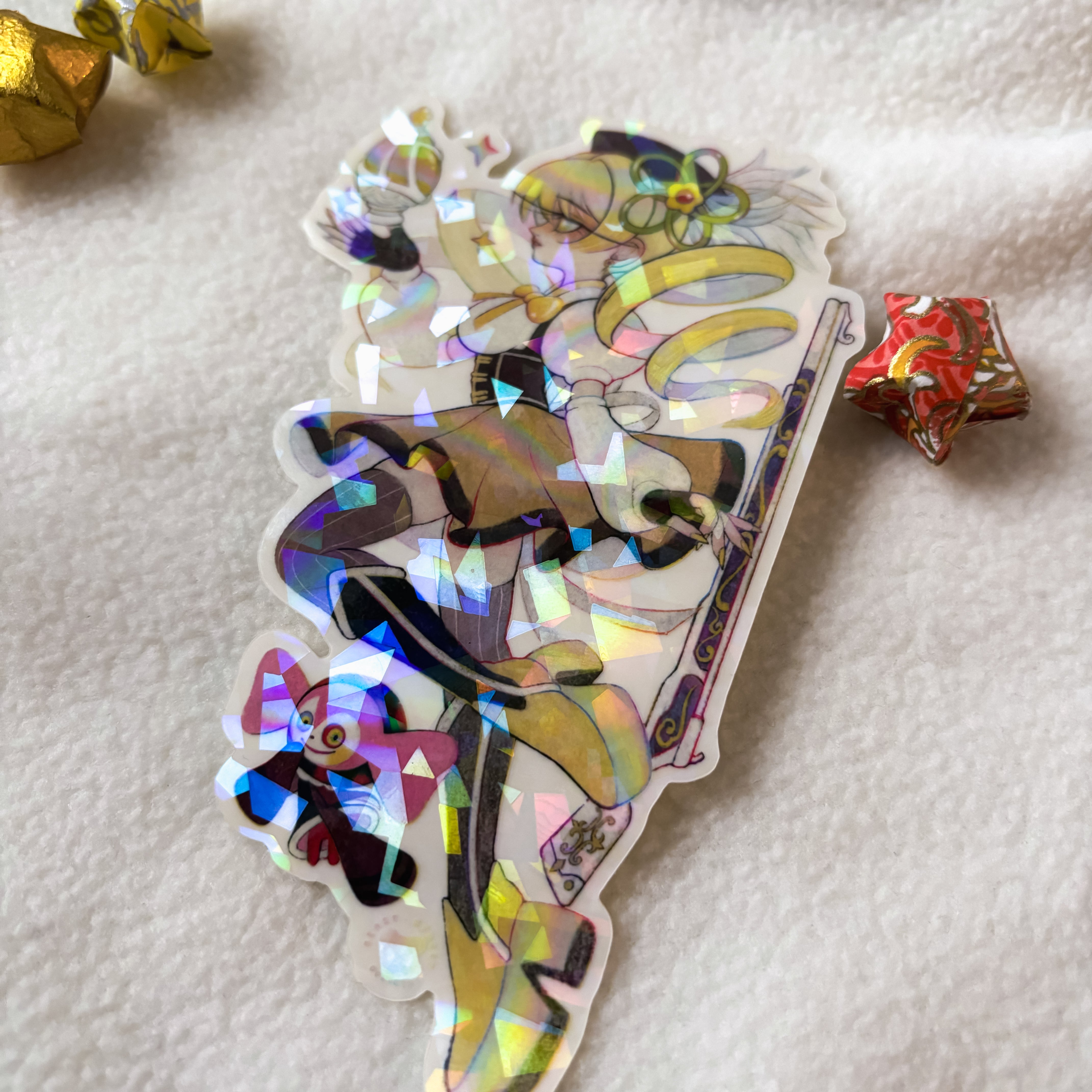MAGICAL GIRL TOMOE SPARKLE TRANSPARENT STICKER